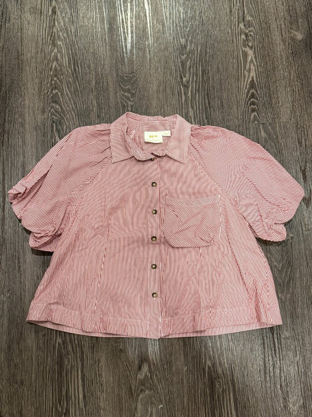 Anthropologie Zooey Bubble-Sleeve Blouse by Maeve - Picture 2 of 4